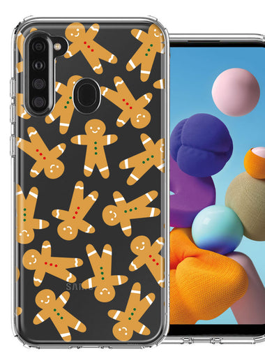 Samsung Galaxy A21 Christmas Gingerbread Traditional Holiday Cookies By BillyElleCo Double Layer Phone Case Cover