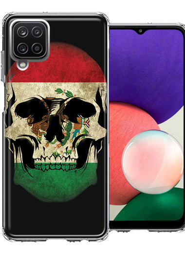 Samsung Galaxy A22 Mexico Flag Skull Double Layer Phone Case Cover