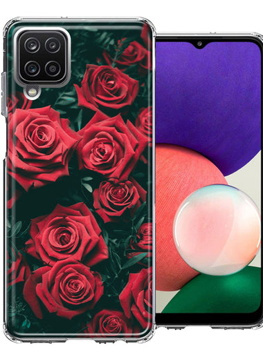 Samsung Galaxy A22 Red Roses Double Layer Phone Case Cover