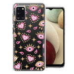 Samsung Galaxy A31 Pink Evil Eye Lucky Love Law Of Attraction Design Double Layer Phone Case Cover
