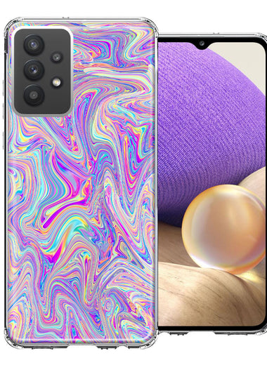 Samsung Galaxy A32 Paint Swirl Double Layer Phone Case Cover
