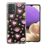 Samsung Galaxy A32 Pink Evil Eye Lucky Love Law Of Attraction Design Double Layer Phone Case Cover