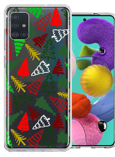 Samsung Galaxy A51 Christmas Trees Holiday Festive Winter By BillyElleCo Double Layer Phone Case Cover