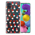 Samsung Galaxy A51 Cute Red Christmas Holiday Santa Gnomes Design Double Layer Phone Case Cover