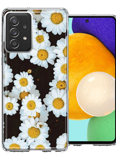 Samsung Galaxy A52 Cute Daisy Flowers Double Layer Phone Case Cover