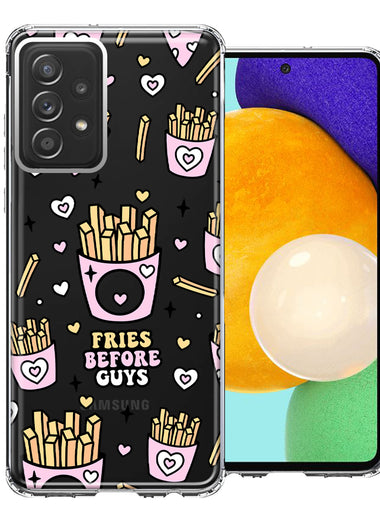 Samsung Galaxy A53 Cute Valentine Pink Love Hearts Fries Before Guys Double Layer Phone Case Cover