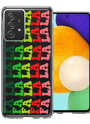 Samsung Galaxy A53 Deck The Halls Christmas Carol Falala Festive Lyric Vintage 70s Letters Double Layer Phone Case Cover