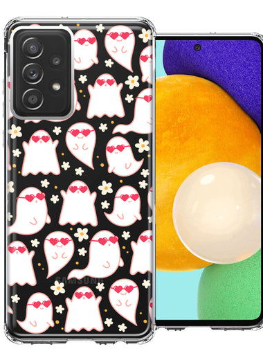 Samsung Galaxy A53 Floating Heart Glasses Love Ghosts Vaneltines Day Cutie Daisy Double Layer Phone Case Cover