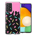 Samsung Galaxy A33 Pink Drip Frosting Cute Heart Sprinkles Kawaii Cake Design Double Layer Phone Case Cover