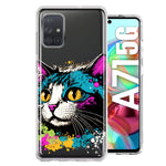 Samsung Galaxy A71 4G Cool Cat Oil Paint Pop Art Hybrid Protective Phone Case Cover