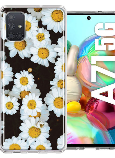 Samsung Galaxy A71 5G Cute Daisy Flowers Double Layer Phone Case Cover