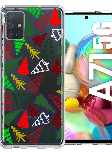 Samsung Galaxy A71 5G Christmas Trees Holiday Festive Winter By BillyElleCo Double Layer Phone Case Cover