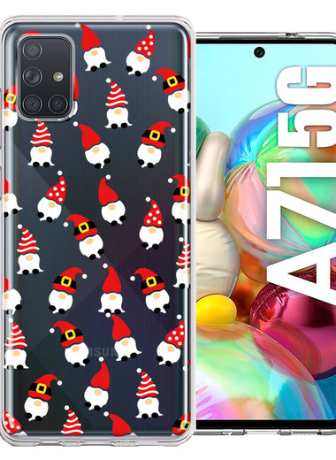 Samsung Galaxy A71 5G Cute Red Christmas Holiday Santa Gnomes Design Double Layer Phone Case Cover