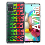 Samsung Galaxy A71 4G Deck The Halls Christmas Carol Falala Festive Lyric Vintage 70s Letters Double Layer Phone Case Cover