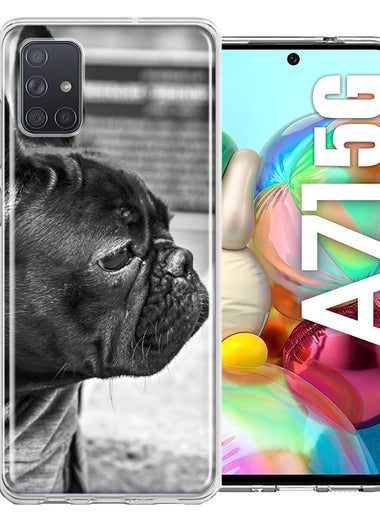 Samsung Galaxy A71 5G Black French Bulldog Double Layer Phone Case Cover