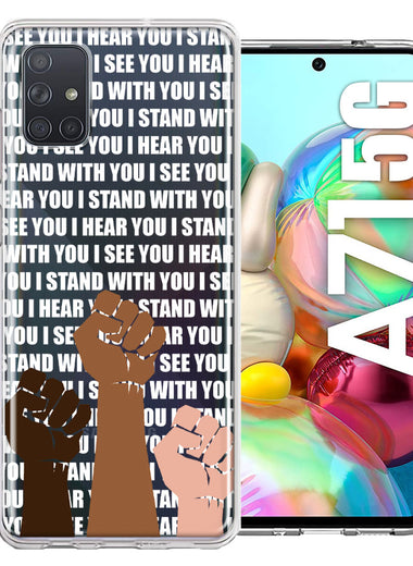 Samsung Galaxy A71 5G BLM Equality Stand With You Double Layer Phone Case Cover