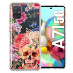 For Samsung Galaxy A71 5G Indie Spring Peace Skull Feathers Floral Butterfly Flowers Phone Case Cover
