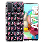 Samsung Galaxy A71 5G Pink Horror Valentine Character Ghostface Boyfriend Call Me Hearts Double Layer Phone Case Cover