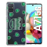 Samsung Galaxy A71 5G Plant Mama Houseplant Lover Monstera Tropical Leaf Green Design Double Layer Phone Case Cover