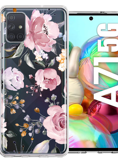 For Samsung Galaxy A71 4G Soft Pastel Spring Floral Flowers Blush Lavender Phone Case Cover