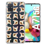 Samsung Galaxy A71 4G Frenchie Bulldog Polkadots Design Double Layer Phone Case Cover