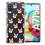 Samsung Galaxy A71 4G Shiba Inu Polkadots Design Double Layer Phone Case Cover