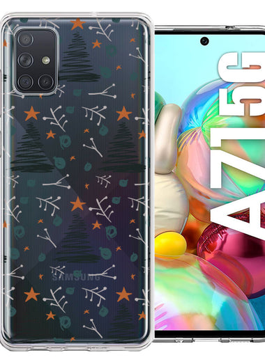 Samsung Galaxy A71 4G Holiday Christmas Trees Design Double Layer Phone Case Cover