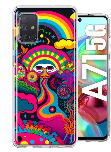 Samsung Galaxy A71 5G Psychedelic Trippy Hippie Night Walk Hybrid Protective Phone Case Cover