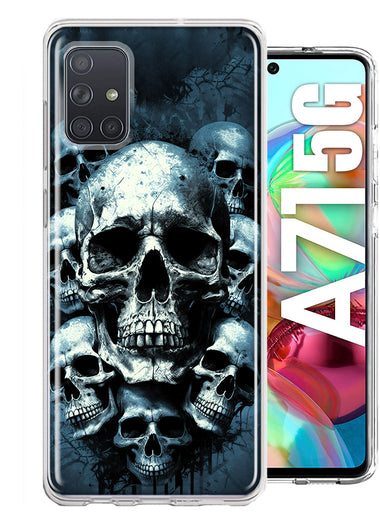 Samsung Galaxy A71 5G Graveyard Death Dream Skulls Double Layer Phone Case Cover