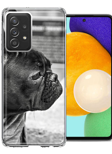 Samsung Galaxy A72 Black French Bulldog Double Layer Phone Case Cover
