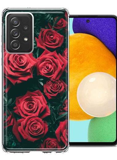 Samsung Galaxy A72 Red Roses Double Layer Phone Case Cover