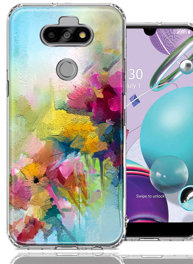 For LG Aristo 5 Watercolor Flowers Abstract Spring Colorful Floral Painting Phone Case Cover