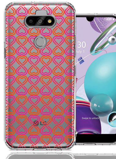 LG Aristo 5/Phoenix 5/Risio 4 Infinity Hearts Design Double Layer Phone Case Cover