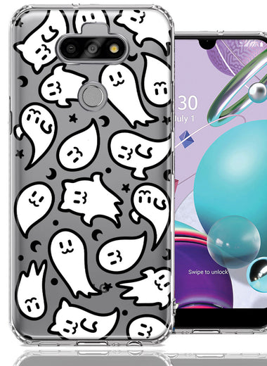 LG Aristo 5/Phoenix 5/Risio 4 Kawaii Manga Cute Halloween Ghosts Spirits Design Double Layer Phone Case Cover