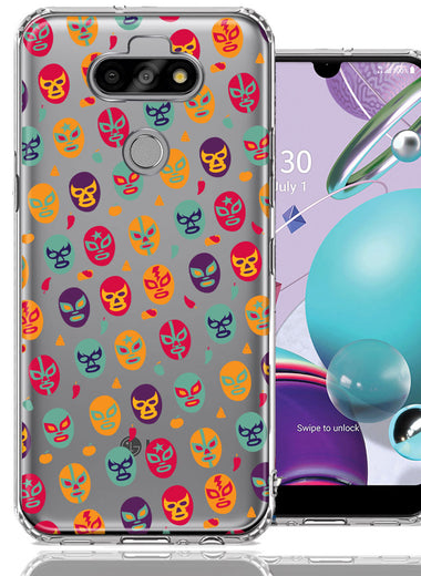 LG Aristo 5/Phoenix 5/Risio 4 Lucha Libre Masks Design Double Layer Phone Case Cover