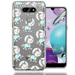 LG Aristo 5/Phoenix 5/Risio 4 Space Unicorns Design Double Layer Phone Case Cover