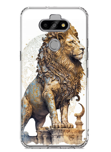 LG Aristo 5/Phoenix 5/Risio 4 Ancient Lion Sculpture Hybrid Protective Phone Case Cover