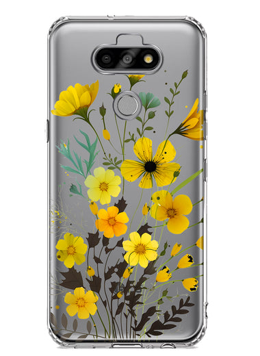 LG Aristo 5/Phoenix 5/Risio 4 Yellow Summer Flowers Floral Hybrid Protective Phone Case Cover