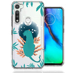 Motorola Moto G Fast Moon Green Jaguar Design Double Layer Phone Case Cover