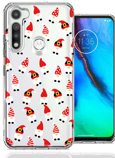 Motorola Moto G Fast Cute Red Christmas Holiday Santa Gnomes Design Double Layer Phone Case Cover