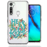 Motorola Moto G Fast He Is Risen Text Easter Jesus Christian Flowers Double Layer Phone Case Cover