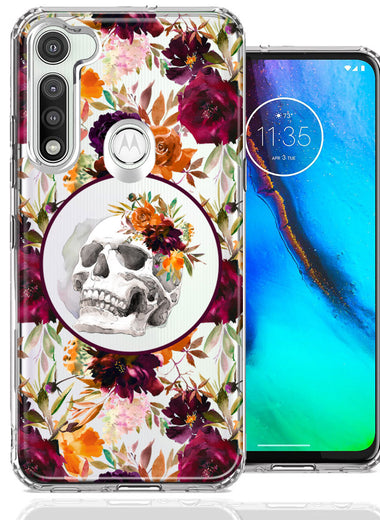 Motorola Moto G Fast Romance Is Dead Valentines Day Halloween Skull Floral Autumn Flowers Double Layer Phone Case Cover