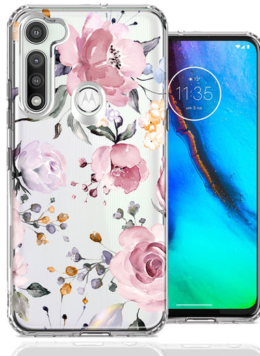 For Motorola Moto G Fast Soft Pastel Spring Floral Flowers Blush Lavender Phone Case Cover