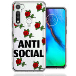 Motorola Moto G Fast Anti Social Roses Design Double Layer Phone Case Cover