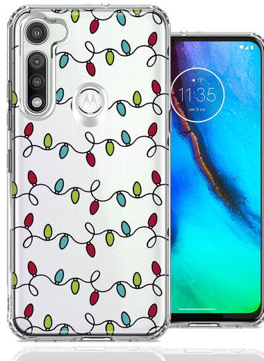 Motorola Moto G Fast Vintage Christmas Lights Design Double Layer Phone Case Cover
