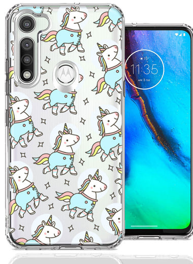 Motorola Moto G Fast Space Unicorns Design Double Layer Phone Case Cover