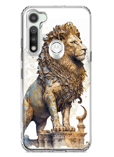 Motorola Moto G Fast Ancient Lion Sculpture Hybrid Protective Phone Case Cover