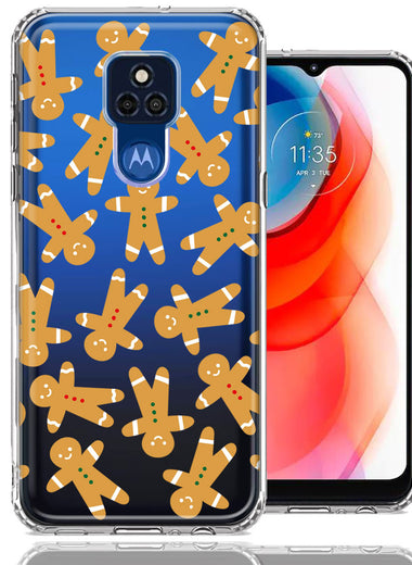 Motorola Moto G Play 2021 Christmas Gingerbread Traditional Holiday Cookies By BillyElleCo Double Layer Phone Case Cover