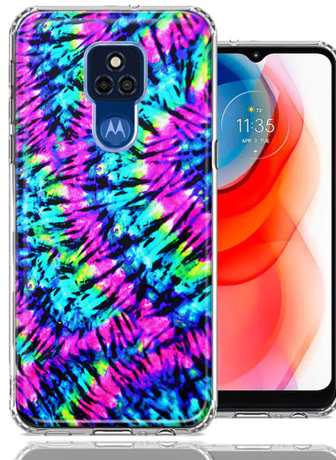 Motorola Moto G Play 2021 Hippie Tie Dye Double Layer Phone Case Cover