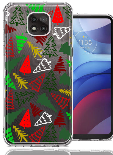 Motorola Moto G Power 2021 Christmas Trees Holiday Festive Winter By BillyElleCo Double Layer Phone Case Cover